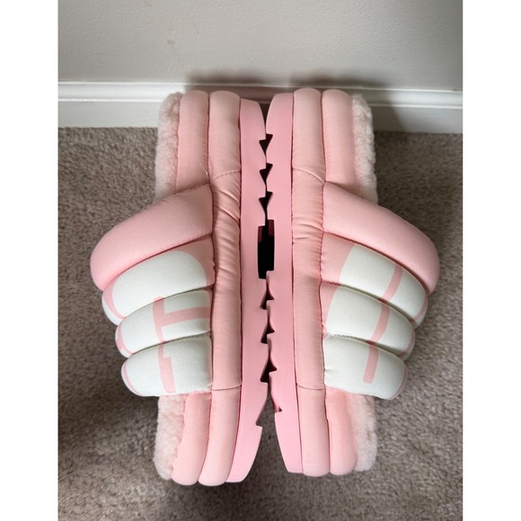 UGG Maxi Slide Slippers Puffy Platform Satin Sandals size 9 main image 1